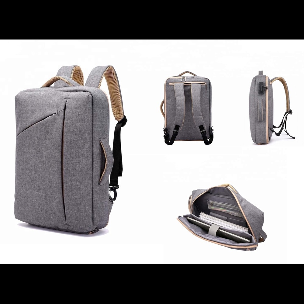 • Gray Backpack Antitheft •